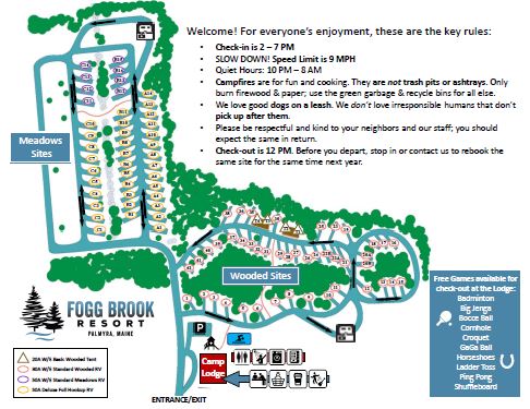 Campground Information | Fogg Brook Resort